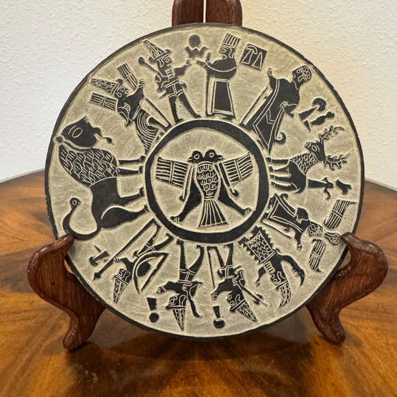 Babylonian Hittite Gods Stone Disc 7” - Picture 2 of 6